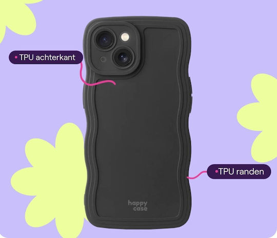 HappyCase Back Cover Σιλικόνης Μαύρο (iPhone 13)