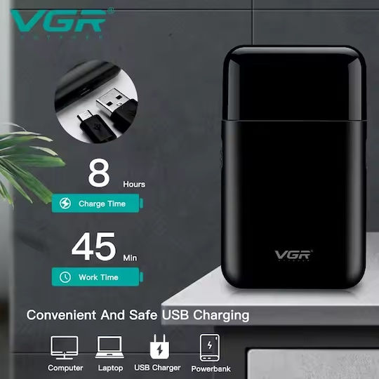 VGR V-390 Ξυριστική Μηχανή Προσώπου Επαναφορτιζόμενη