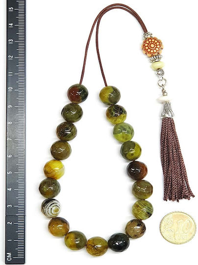 Roloi Komboloi Agate Worry Beads Multicolour 30cm