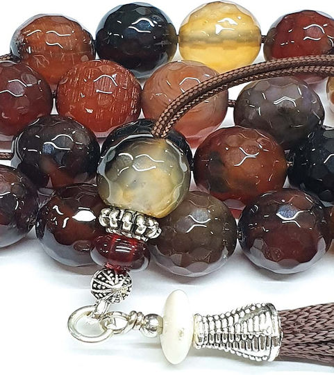 Roloi Komboloi Agate Worry Beads Multicolour 30cm