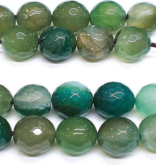 Roloi Komboloi Agate Worry Beads Green 30cm