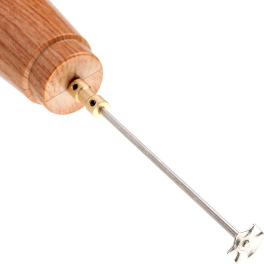 Gruppe PDH007 Electric Hand Held Coffee Frother 25W with 2 Speeds Wood