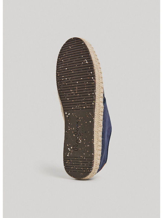 Tourist Classic Suede Men's Espadrilles in Blue Color