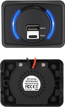 Powertech Πρίζα Usb Σκάφη & Οχήματα Ptl-027 Usb & Usb-c Ptl-027
