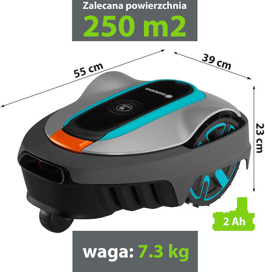 Gardena Sileno City 250 Robotischer Rasenmäher 2.1Ah / 18V