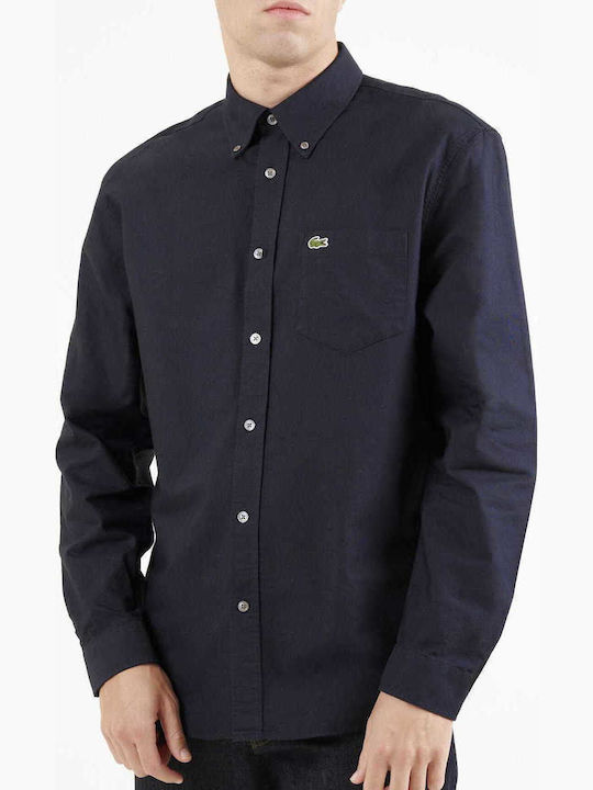 Long-sleeved Denim Shirt Navy Blue