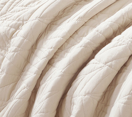 Liolios Home Set Coverlet King Size Beige 260x240cm 3pcs
