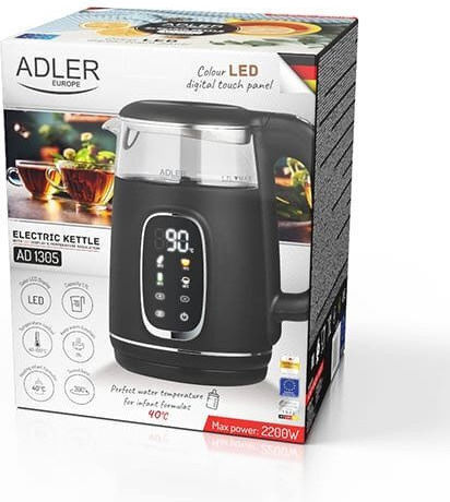 Adler Kettle 1.7lt 1850W Black