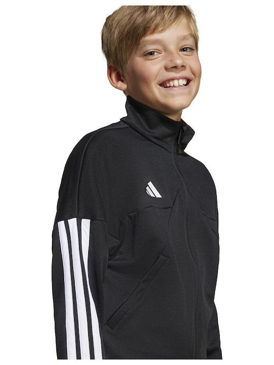 Αθλητική Παιδική Ζακέτα Βαμβακερή Μαύρη Tiro Track Top