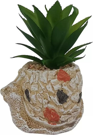 Ghiveci Melc din Ceramică cu Suculent Artificial Ghiveci Melc din Ceramică cu Suculent Artificial