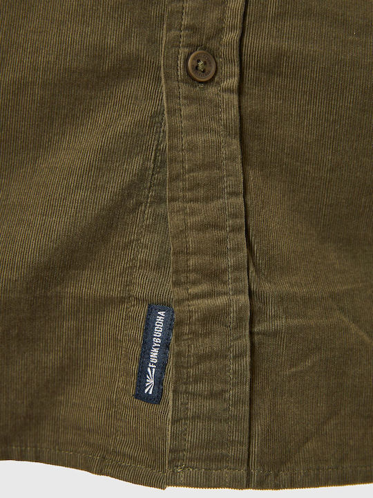 Long-sleeved Corduroy Shirt Cement