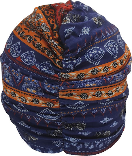 Brims Trims Women's Turban Orange Blue