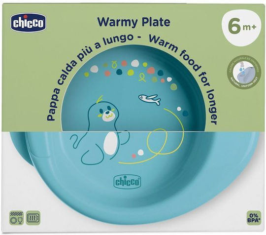 Chicco Παιδικό Πιάτο Φαγητού Τιρκουάζ