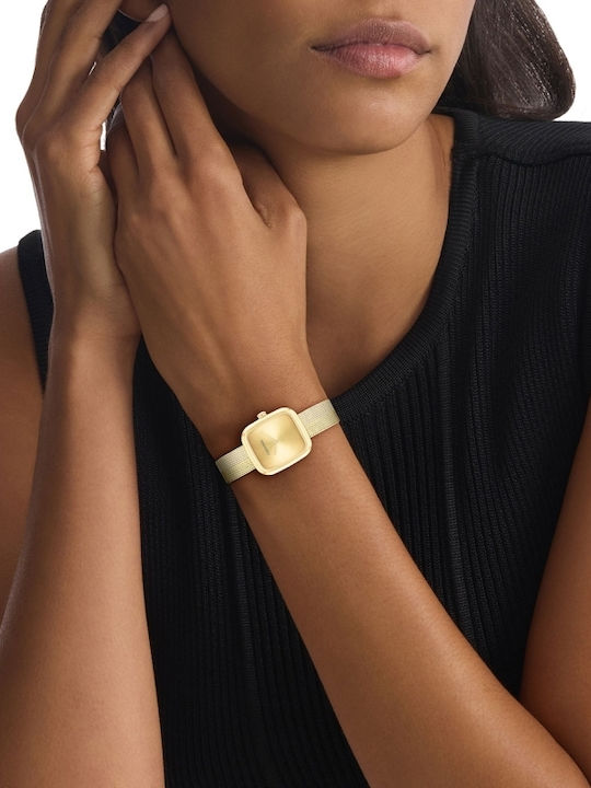 Calvin Klein Adore Γυναικείο Ρολόι 26.7mm Μπαταρίας με Χρυσό Μεταλλικό Μπρασελέ