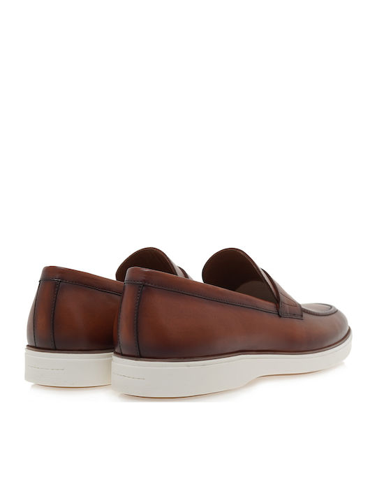 Δερμάτινα Ανδρικά Loafers σε Ταμπά Χρώμα