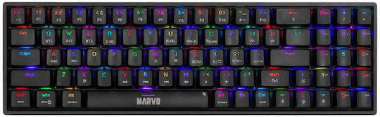Marvo KG956W Shogo Ασύρματο Gaming Μηχανικό Πληκτρολόγιο 75% με Gamdias διακόπτες και RGB φωτισμό (Αγγλικό US)