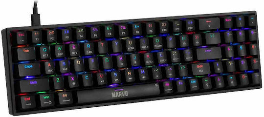 Marvo KG956W Shogo Ασύρματο Gaming Μηχανικό Πληκτρολόγιο 75% με Gamdias διακόπτες και RGB φωτισμό (Αγγλικό US)