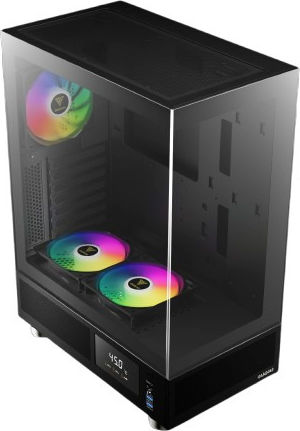 Gamdias Atlas E1 Gaming Midi Tower Κουτί Υπολογιστή με Πλαϊνό Παράθυρο Μαύρο