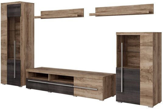 Животно помещение ТВ единица Sorciro 103 Dark Oak, Walnut, Light Brown с Витрина и Осветление Животно помещение ТВ единица Sorciro 103 Dark Oak, Walnut, Light Brown с Витрина и Осветление