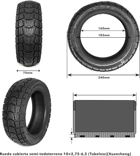 Xuancheng Anvelopă Pentru Scuter Electric Dualtron