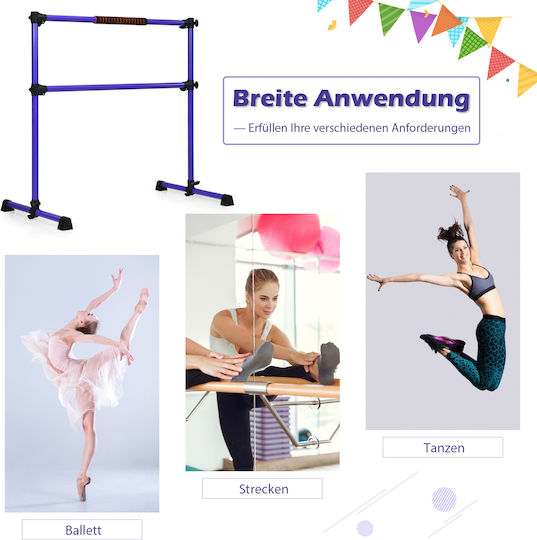 Costway Verstellbare Ballett- & Dehnstange Lila Sp37449pu