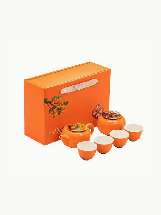 Ceai Set de Ceai Ceramic Portocaliu 6buc