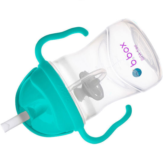 B.Box Baby Cup with Handles and Straw made of Plastic Green 240ml for 6m+m+