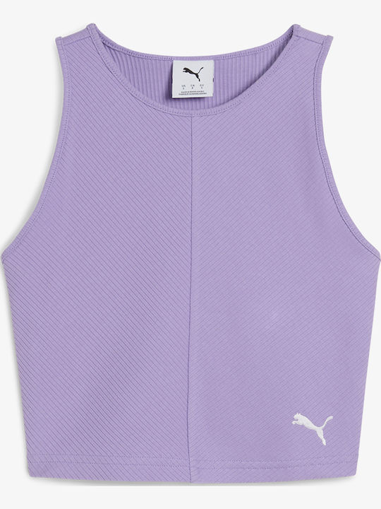 Women's Crop Top Cotton Purple
