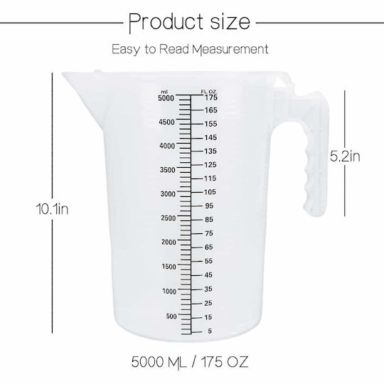 GTSA Πλαστικός Δοσομετρητής Κουζίνας 5000ml