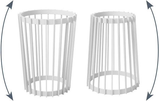 High Double-sided Plant Stand 40h White