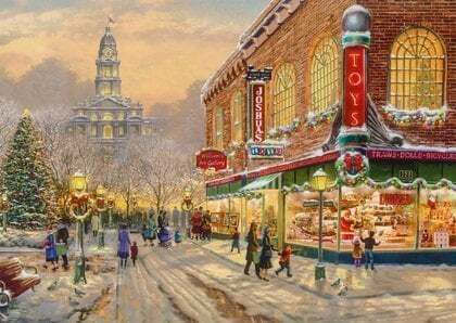 Puzzle de 1000 de piese Thomas Kinkade Un vis de Crăciun