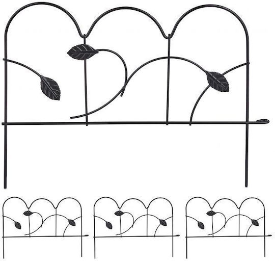 Set 4 Panouri Vintage pentru Grădină Relaxdays Dimensiuni 28,5 X 39 X 1 Cm Negru