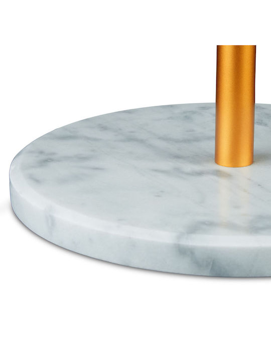 Marble Steel Tree-Shaped Freestanding Coat Rack 5 Hooks Dimensions 172 x 29 cm White Gold Relaxdays