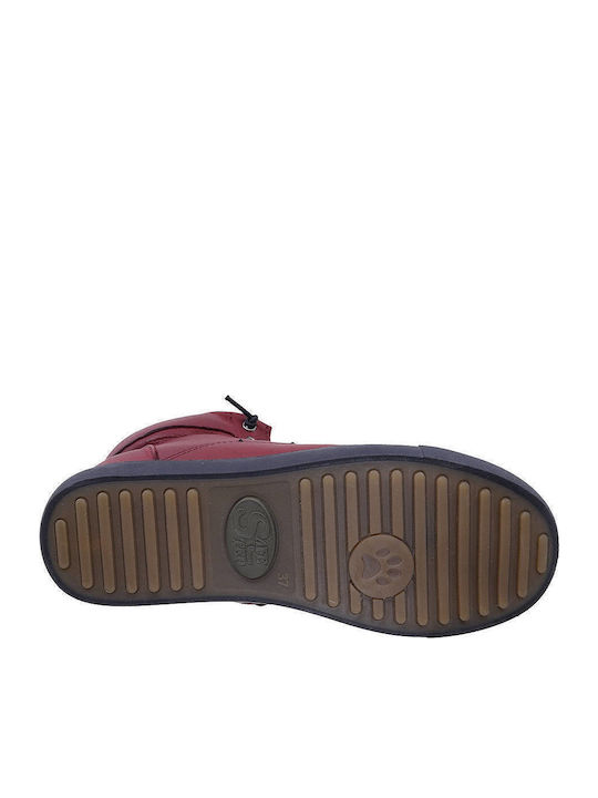 Ghete dama din piele Burgundy