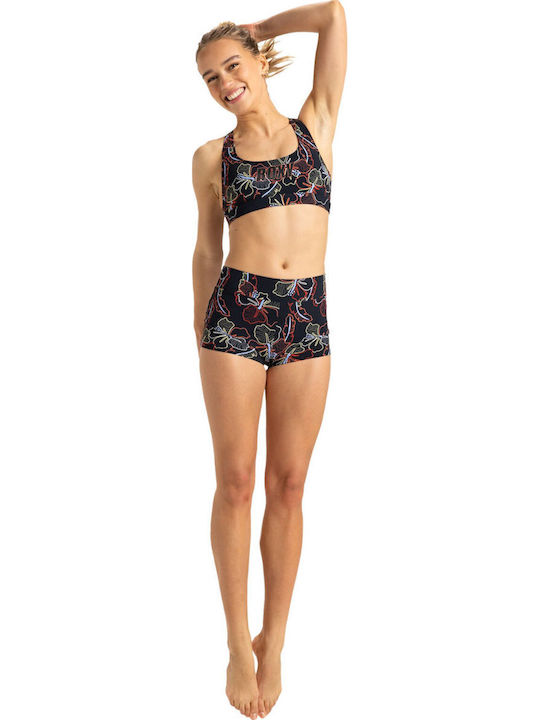 Active Bikini Μπουστάκι Anthracite Athletic Hibiscus