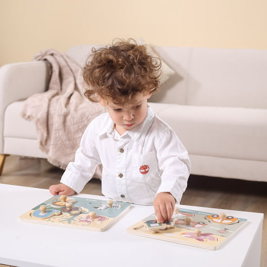 Ξύλινο Παιδικό Puzzle Σφηνώματα Animals 5pcs Viga Toys