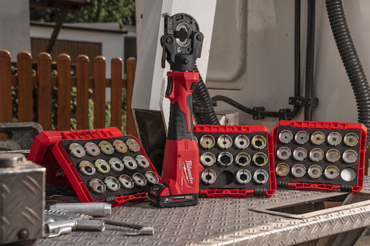 Milwaukee M18 Elektrische Crimpzange Batterie 18V 2x2Ah mit Hülle