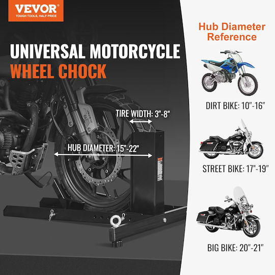 Motorcycle Front Wheel Support Vevor Max 816.5 Kg Steel Diameter 15-22 Inch