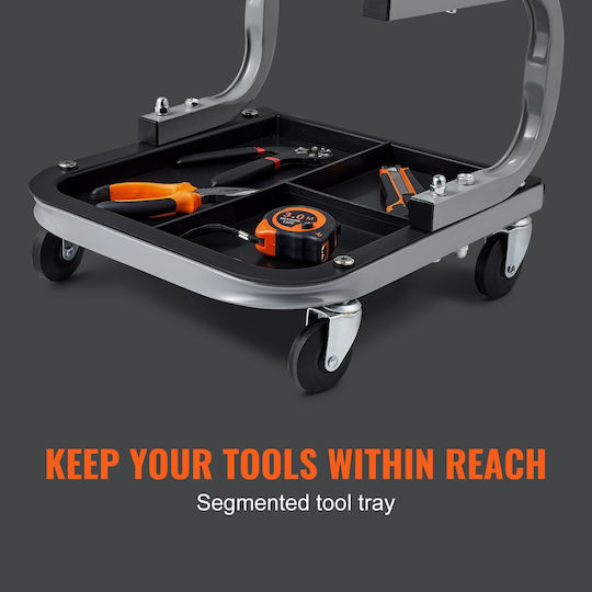 Mobile Car Service Chair 4 Wheels Cushion Size 36×18×4 Cm Max 113 Kg