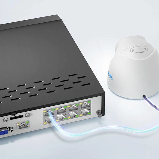 Reolink Surveillance System 4 Cameras Cameras IP 8MP with Recorder & Hard Disk