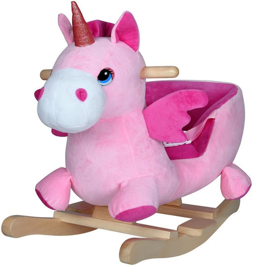 Deuba Unicorn Jucărie cu leagăn Unicorn pentru 10++ luni pentru greutate maximă de 45kg Roz
