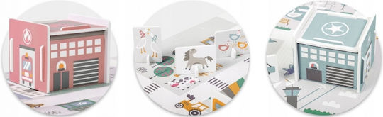 Nukido Kids Foam Rug City Figures Design 105x105cm
