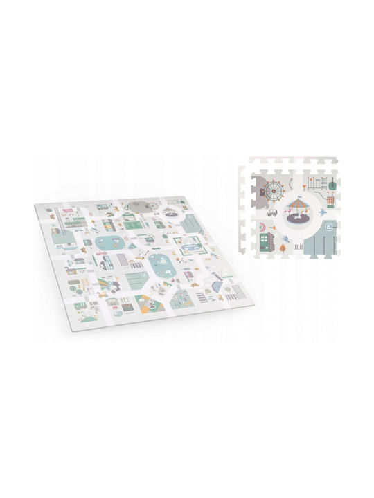 Nukido Kids Foam Rug City Figures Design 105x105cm