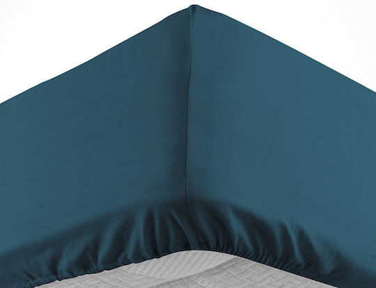 Sheet Super-Double with Elastic 160x200+30cm. L-c Lina Blue