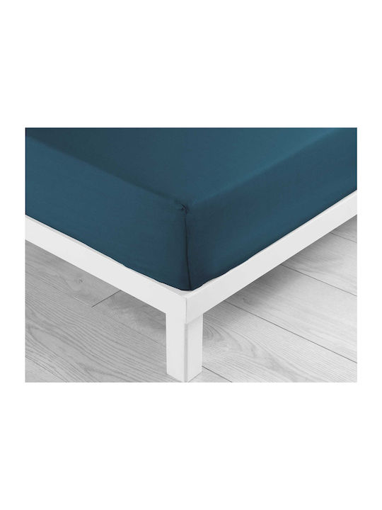 Sheet Super-Double with Elastic 160x200+30cm. L-c Lina Blue