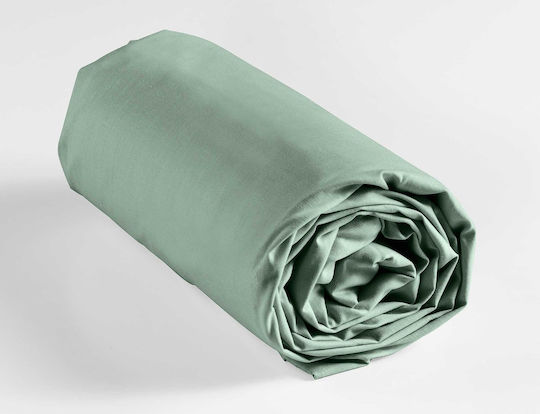 Douceur d'Intérieur Sheet for Single Bed with Elastic 90x190+30cm. Lina Sage