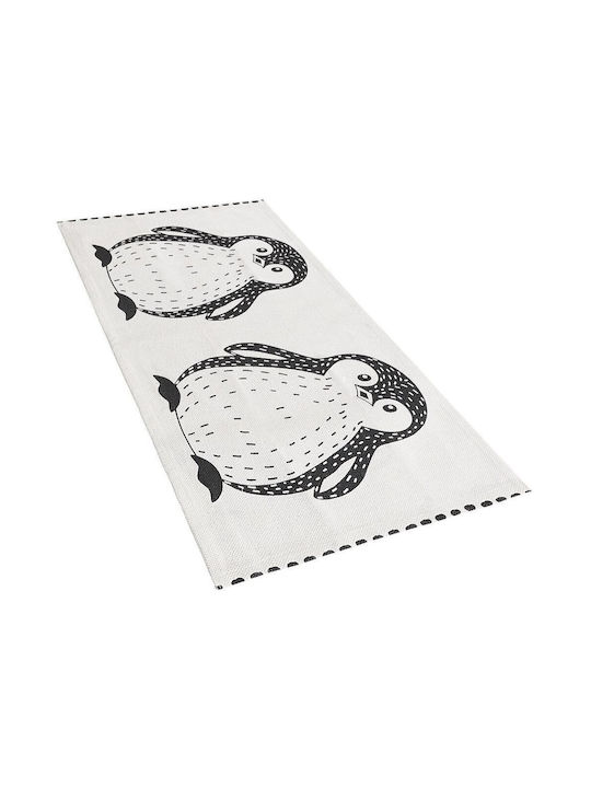 Beliani Παιδικό Χαλί Βαμβακερό Μαύρο 60x90cm