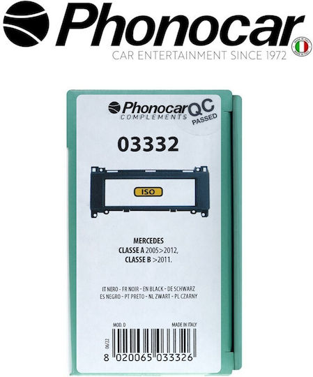 Phonocar DIN Fascia Panels 2 Din Faceplate R/CD for Mercedes A W169 2005-2012 / B W245 2011 for Mercedes-Benz A Class 2005-2012