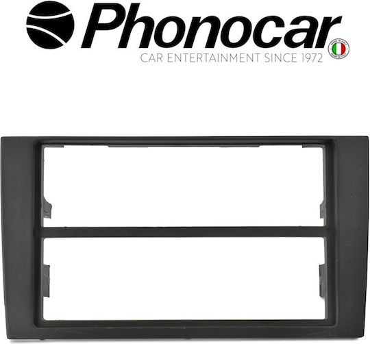 Phonocar DIN Fascia Panels 2 Din Front Panel R/CD for Audi A4 2001-2007 Black for Audi A4 2001-2007