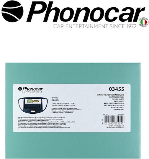 Phonocar DIN Fascia Panels 2 Din Black for Hyundai i10 2013